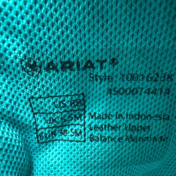 Ariat Brown/Blue Fatbaby Heritage Dapper Western Boots - Round Toe - Women's 8B - Picture 8 of 14